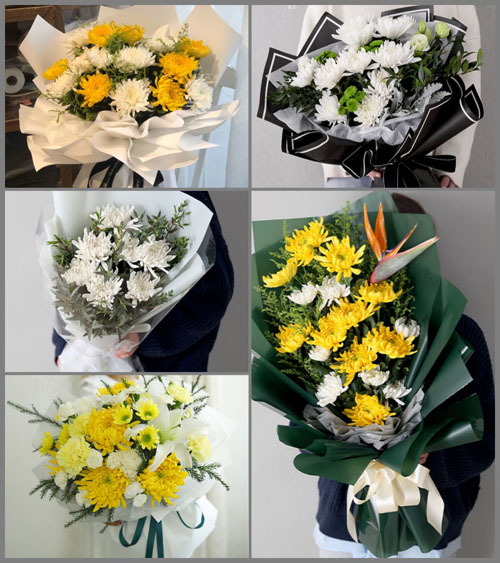 贵州毕节市金沙县茶园镇石钟村白事花束代送